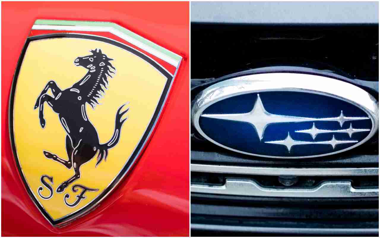 Subaru e Ferrari (AdobeStock)