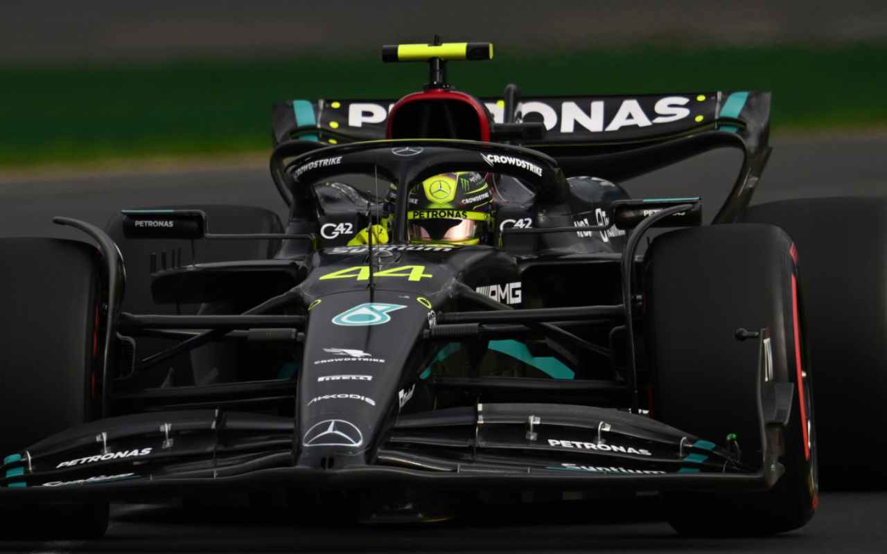 Lewis Hamilton su Mercedes (Ansa Foto)