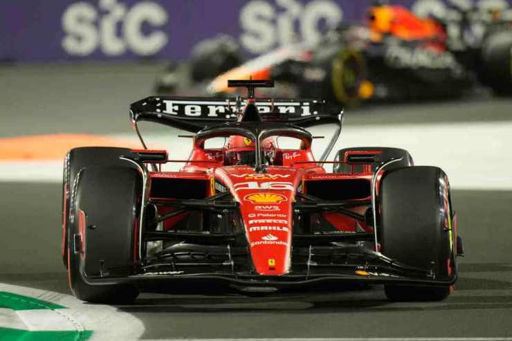 Ferrari SF-23 con Leclerc a Jeddah (LaPresse)