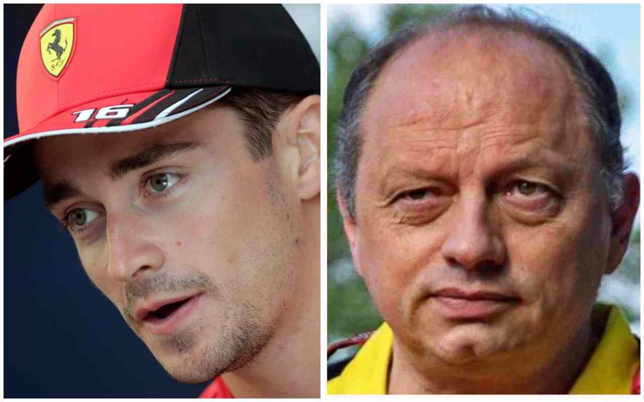 Il team principal Frederic Vasseur e Charles Leclerc