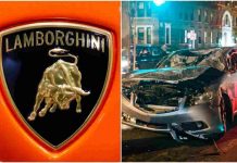 Incidente per una Lamborghini
