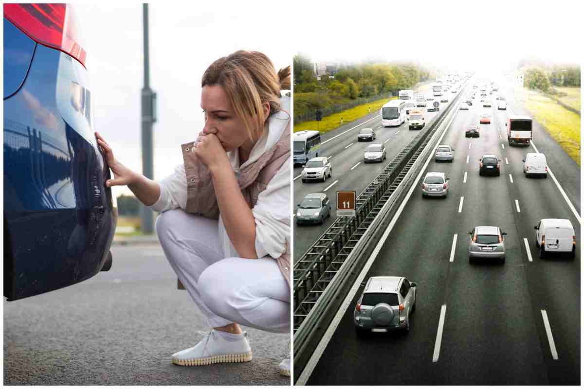 Avaria auto in autostrada