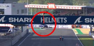 SUV BMW in mezzo alla pista in MotoGP