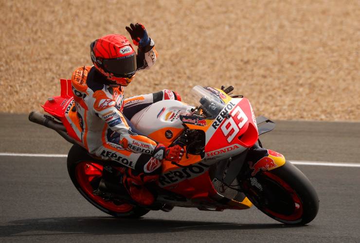 Marc Marquez in sella alla RC213V