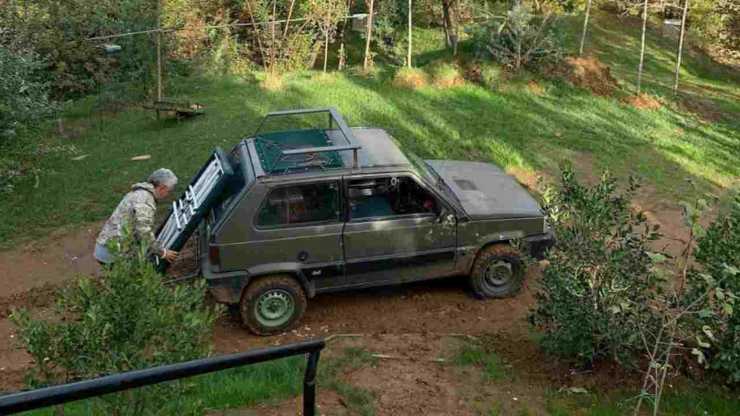 Roberto Baggio e la sua Fiat Panda