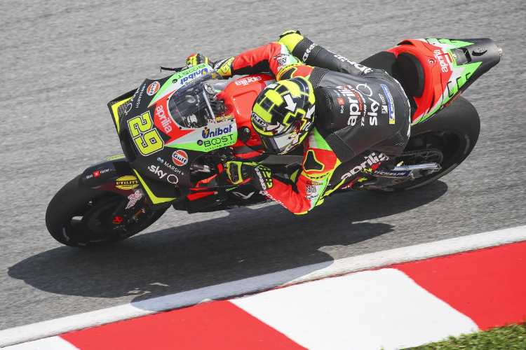 Iannone ai tempi dell'Aprilia