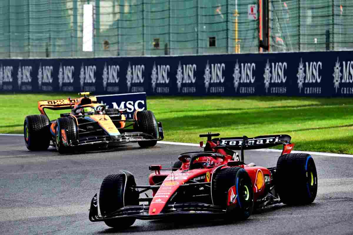 Leclerc a bordo della Ferrari