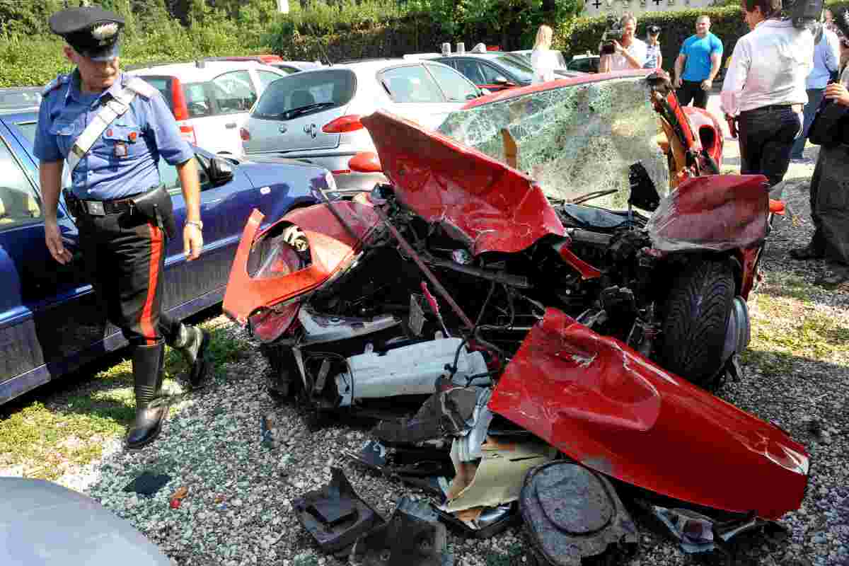 Incidente Ferrari per il calciatore