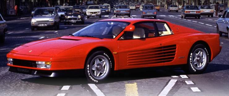 Ferrari Testarossa, l'auto di Baggio