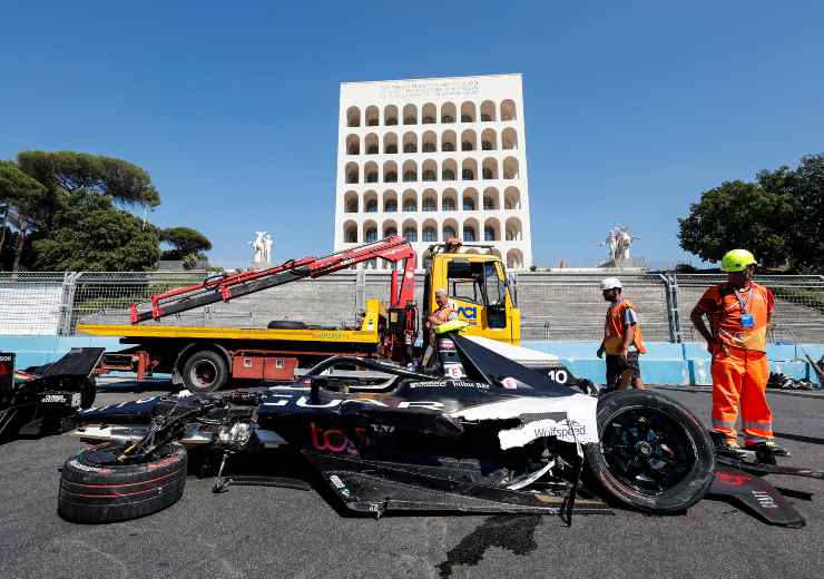 Incidente Formula E, danni incredibili