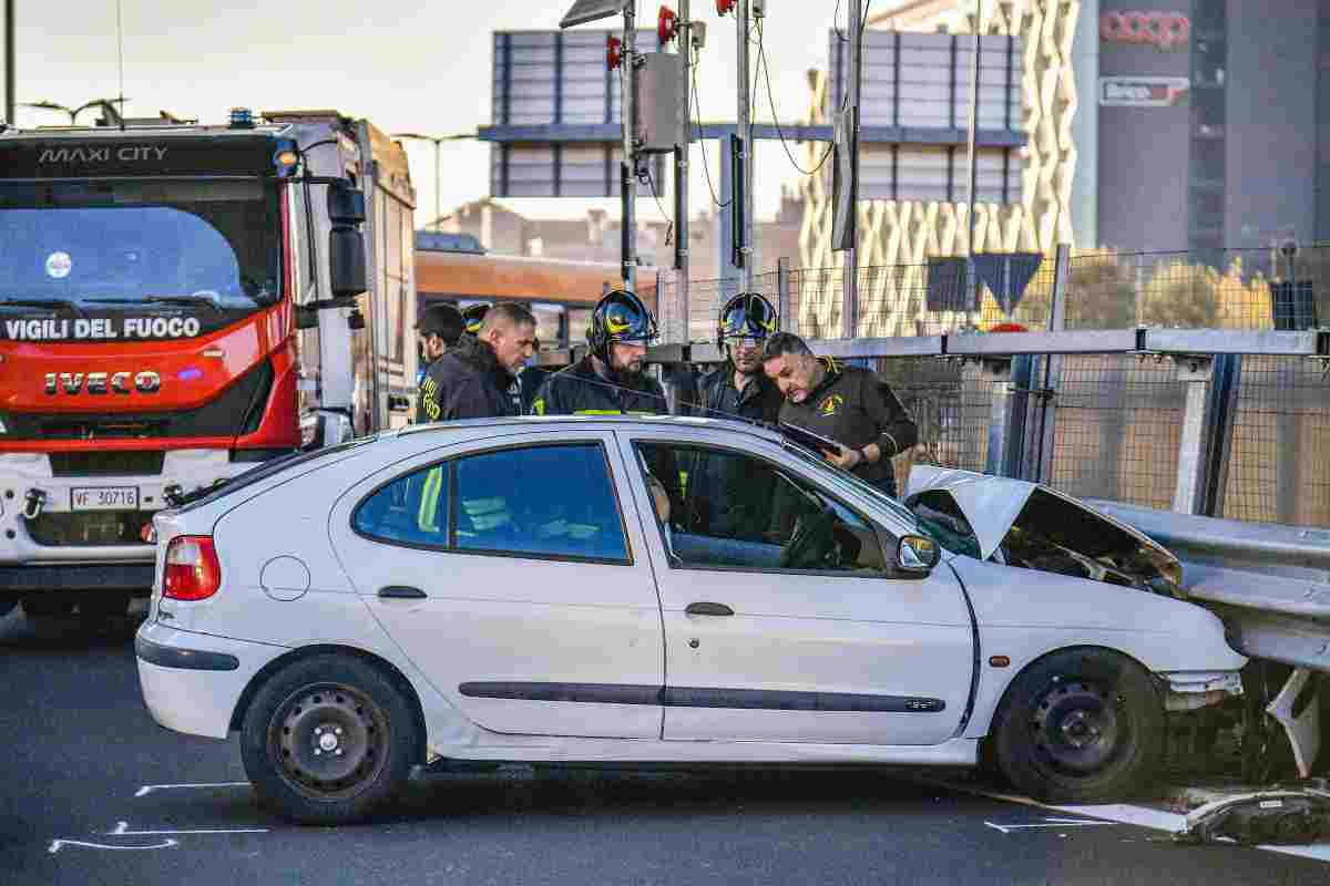 Incidente guard rail per un calciatore