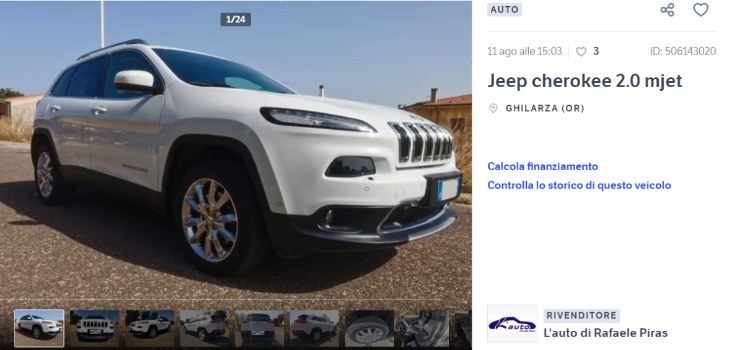 La quinta gen della Jeep in vendita