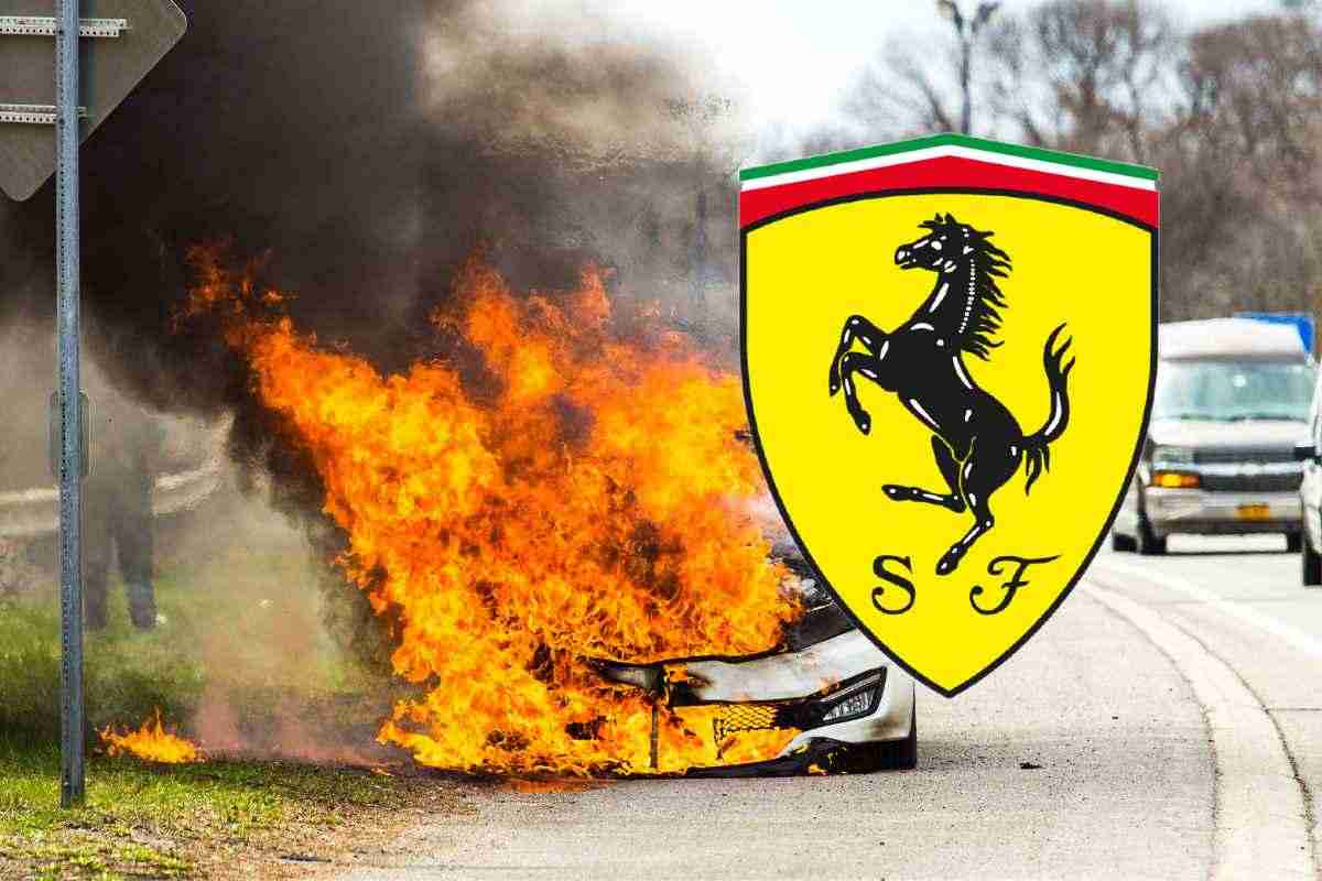 Ferrari in fiamme, follia youtuber