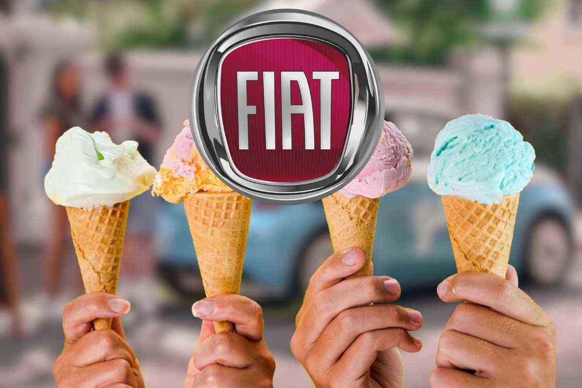 FIAT 500 che fa gelati