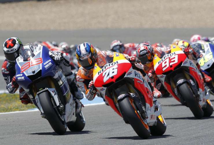Jorge Lorenzo e Marc Marquez che lotta