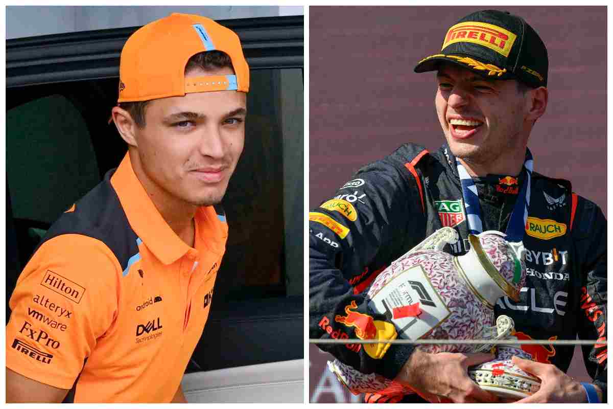 Lando Norris e Max Verstappen che caos