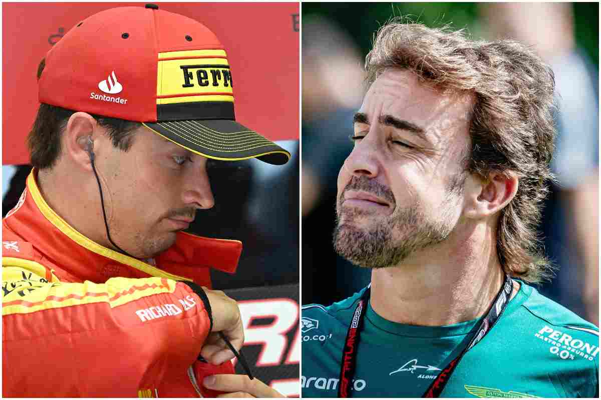 Alonso imita la posa di Leclerc
