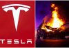 Tesla ancora a fuoco