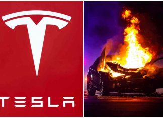 Tesla ancora a fuoco