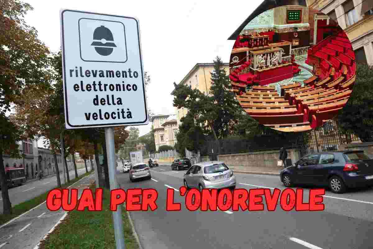 L'autovelox pizzica l'onorevole