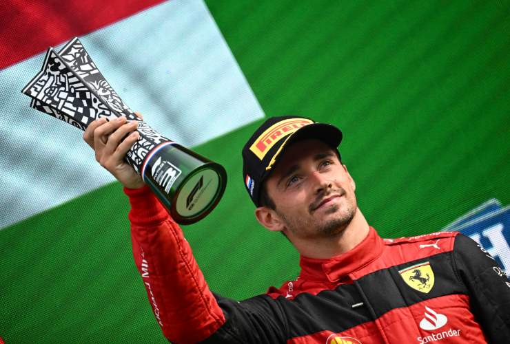 Una delle poche gioie di Leclerc nel 2023