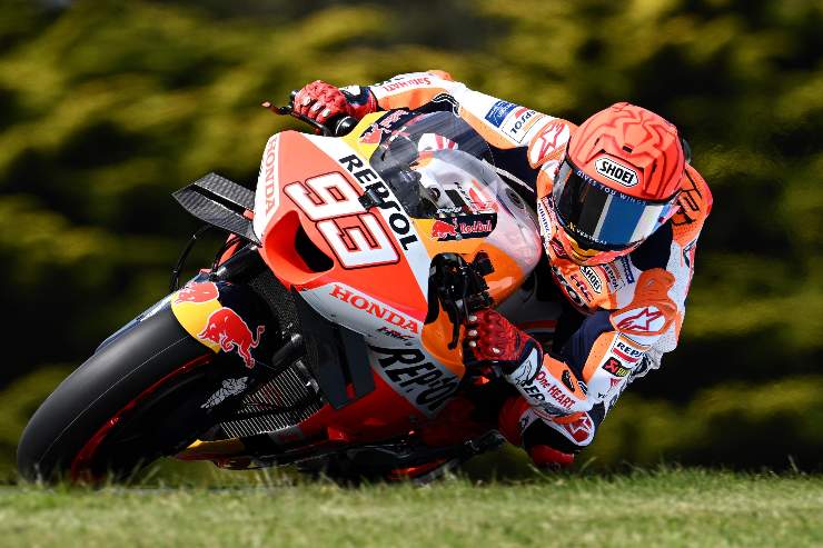 Marc Marquez indietro a Phillip Island