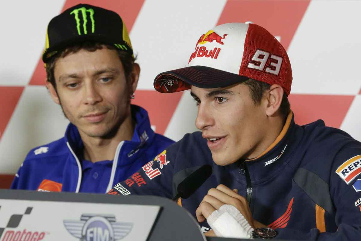 MotoGP Marc Marquez e Valentino Rossi che differenza