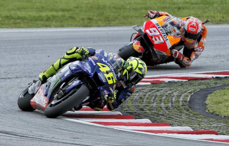 Valentino Rossi e Marc Marquez che sfida