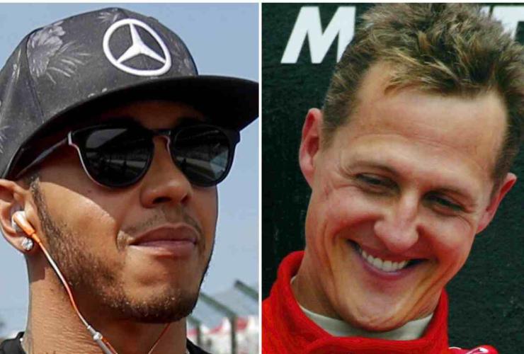 Hamilton e Schumacher che confronto