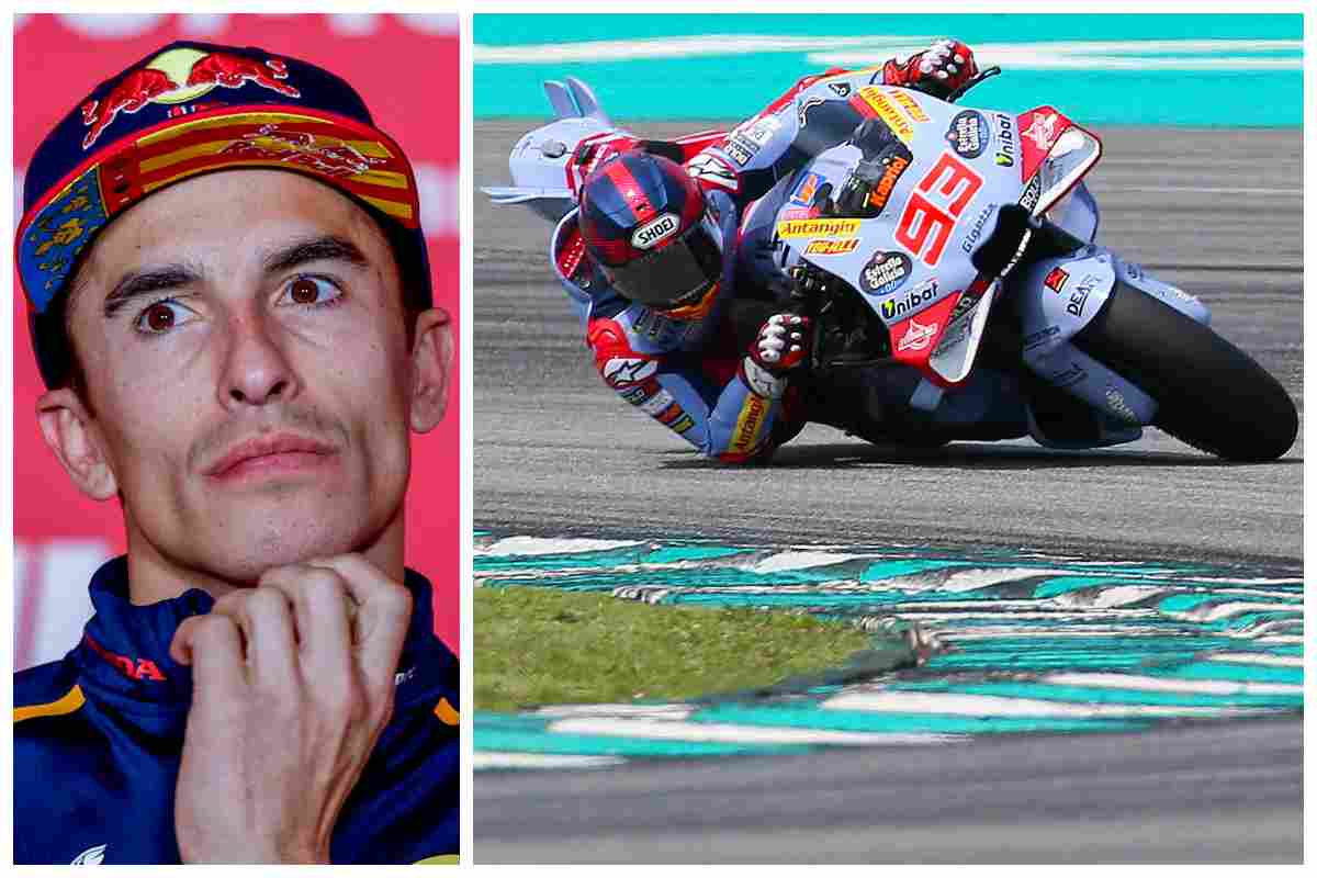 Marquez, primo scivolone in Ducati