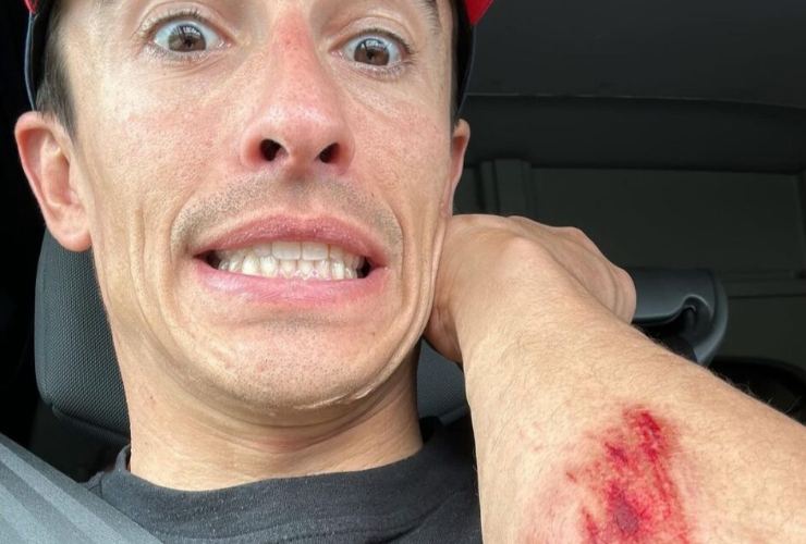 Il crash di Marc Marquez