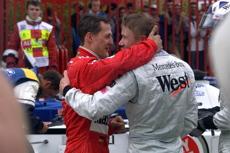 Michael Schumacher e Mika Hakkinen il ricordo delle battaglie