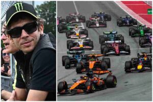 Valentino Rossi omaggiato in F1
