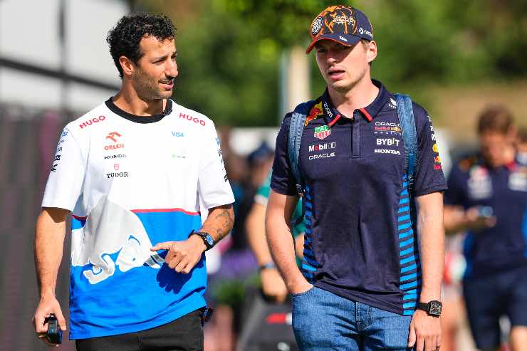 Daniel Ricciardo e Max Verstappen incidente previsto